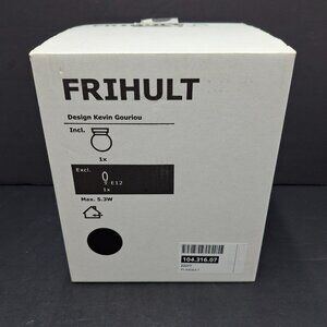 Ikea FRIHULT Ceiling Light 104.316.07 White with Black Base  7.5 in Open Box